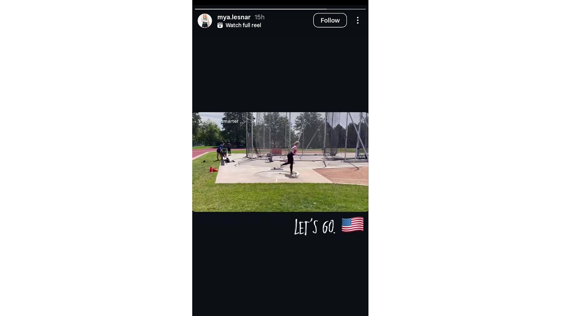 Screenshot of Mya's Instagram stories (image via: @mya.lesnar on IG)
